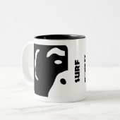 マグの波のMunkeyのロゴ ツートーンマグカップ (正面左)