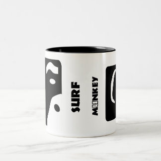 マグの波のMunkeyのロゴ ツートーンマグカップ