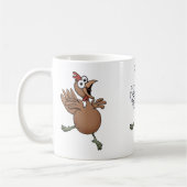 マグの漫画の鶏 コーヒーマグカップ (左)