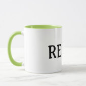マグの白およびライムグリーンに抵抗して下さい マグカップ (左)