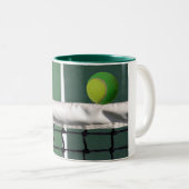 マグの緑のテニス ツートーンマグカップ (正面右)