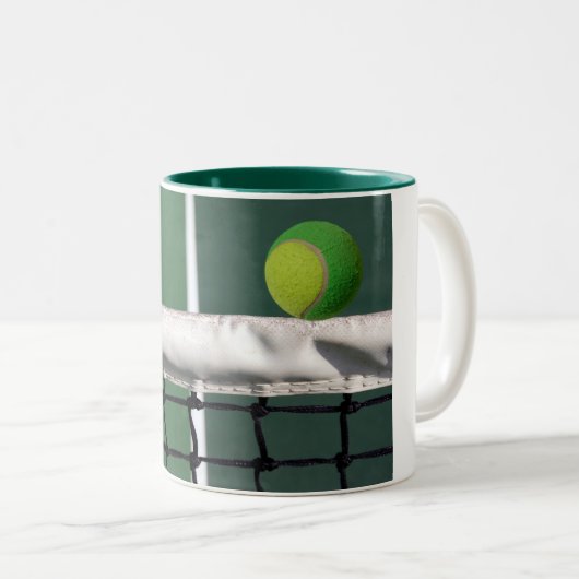 マグの緑のテニス ツートーンマグカップ (正面右)