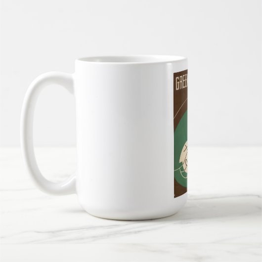 マグの緑地帯の町のイメージ コーヒーマグカップ (左)