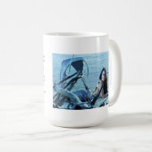 マグの美しい人魚そして人魚の詩 コーヒーマグカップ (正面右)