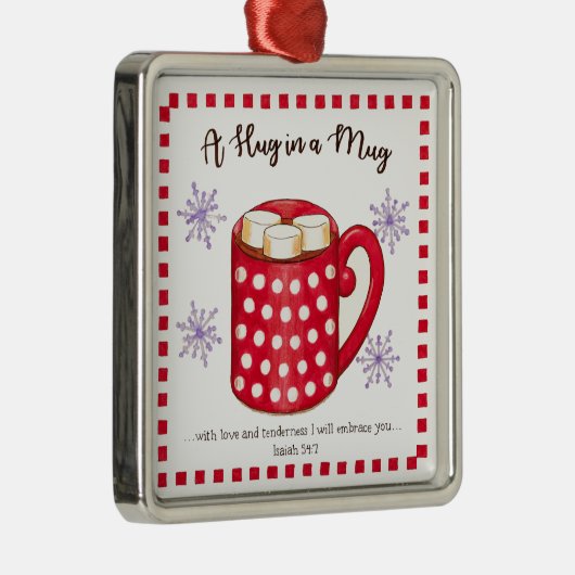 マグの聖なる書物、経典のクリスマスの抱擁 メタルオーナメント (右)