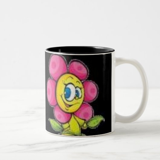 マグの花のデザイン ツートーンマグカップ (右)