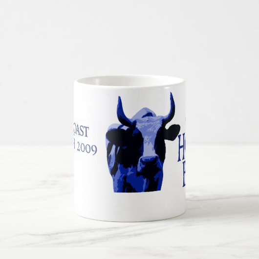 マグの雄牛のローストのHorneの青い強打 コーヒーマグカップ (中央)