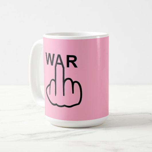 マグの鳥が戦争を跳ね返すのは恐ろしい コーヒーマグカップ (正面左)