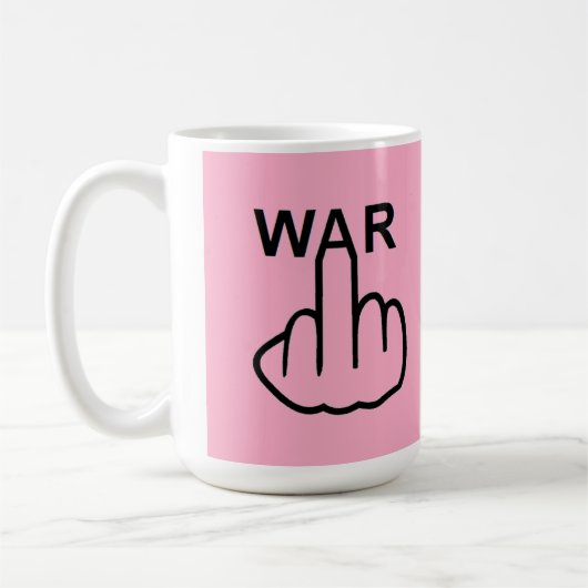 マグの鳥が戦争を跳ね返すのは恐ろしい コーヒーマグカップ (左)
