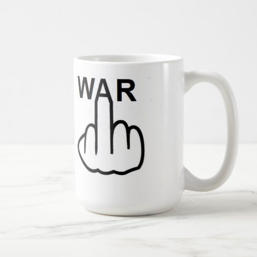 マグの鳥が戦争を跳ね返すのは恐ろしい コーヒーマグカップ (右)