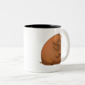 マグの1匹の脂肪質のブタ ツートーンマグカップ (正面右)
