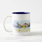 マグの6羽のシギ ツートーンマグカップ (左)