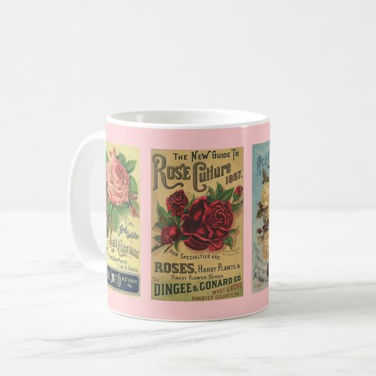マグの~の園芸ヴィンテージばら色文化~の広告 コーヒーマグカップ (正面左)