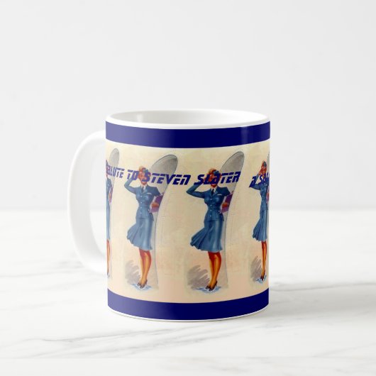 マグの~の搭乗員はスティーブンのスレート工に挨拶します コーヒーマグカップ (正面左)