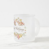 マグの(曇らされる) -幸せな感謝祭の紅葉 フロストグラスマグカップ (正面右)