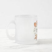 マグの(曇らされる) -幸せな感謝祭の紅葉 フロストグラスマグカップ (左)