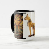 マグの      黒15のozの信号器のマグ マグカップ (正面左)