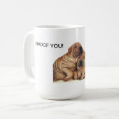 マグの~ IのWOOF コーヒーマグカップ (正面左)