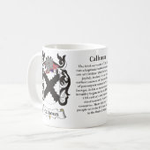 マグのCalhoun、起源および意味 コーヒーマグカップ (正面左)
