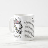 マグのCarey、起源および意味 コーヒーマグカップ (正面左)