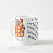 マグのCastro家族の紋章付き外衣 コーヒーマグカップ (正面左)