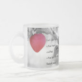 マグのEzekielの36:26を変形させる新しいハート フロストグラスマグカップ (左)