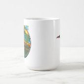 マグのHanaleiのビーチの美しい絵画 コーヒーマグカップ (中央)