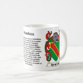 マグのMendozaの家紋 コーヒーマグカップ (正面右)