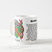 マグのMendozaの家紋 コーヒーマグカップ (正面左)