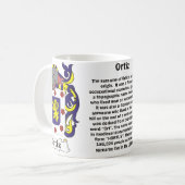 マグのOrtizの家紋 コーヒーマグカップ (正面左)