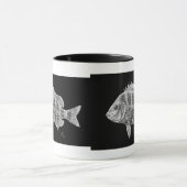 マグのSheepsheadの魚 マグカップ (中央)