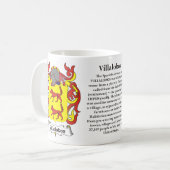 マグのVillalobos、起源、意味および頂上 コーヒーマグカップ (正面左)