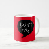 マグはパニックに陥りません コーヒーマグカップ (正面右)