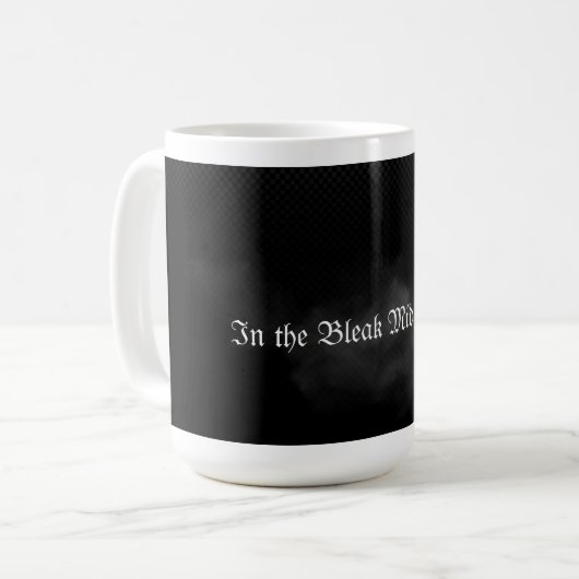 マグは寒々とした冬の中にいる コーヒーマグカップ (正面左)