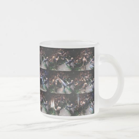 マグは押し寄せます フロストグラスマグカップ (右)