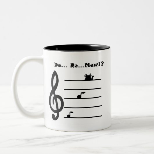 マグは"…に関して…鳴きますか。! " ツートーンマグカップ (左)