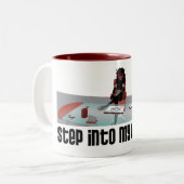 マグは"私のオフィス"のに歩みます ツートーンマグカップ (正面左)