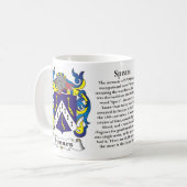 マグやり家族の紋章付き外衣 コーヒーマグカップ (正面左)