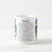 マグやり家族の紋章付き外衣 コーヒーマグカップ (中央)