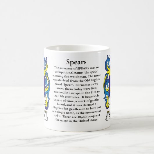 マグやり家族の紋章付き外衣 コーヒーマグカップ (中央)