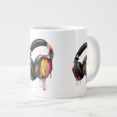 マグやる気を起こさせるコー感動的ヒー・マグ行け ジャンボコーヒーマグカップ (正面右)