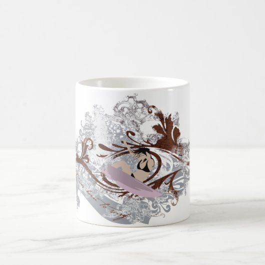 マグをサーフするために生まれて下さい モーフィングマグカップ (中央)