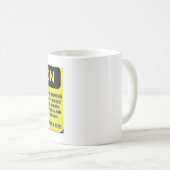 マグをドラムをたたくことへの注意の露出 コーヒーマグカップ (正面右)