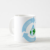 マグをリサイクルする水 コーヒーマグカップ (正面左)