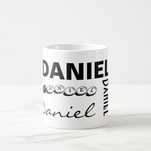 マグを個人化して下さい コーヒーマグカップ (中央)