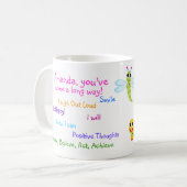 マグを個人化して下さい コーヒーマグカップ (正面左)