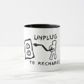 マグを再充電するためにプラグを抜いて下さい マグカップ (中央)