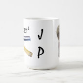 マグを剃る男らしい平方されたMONOGRAMED コーヒーマグカップ (中央)