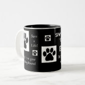 マグを卵巣摘出しますか、または中性化しますか、または救助して下さい ツートーンマグカップ (正面左)