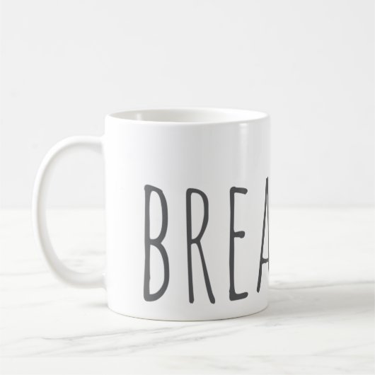 マグを呼吸して下さい コーヒーマグカップ (左)